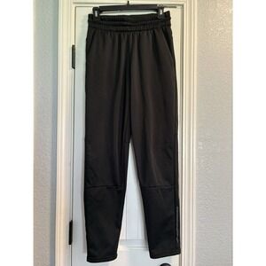 Members Mark Tech Fleece Pants Mens Small Black‎ Zipper Pockets Tapered Active